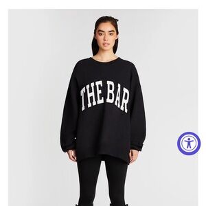 The Bar Arlo Varsity Sweatshirt XL Black/Ivory